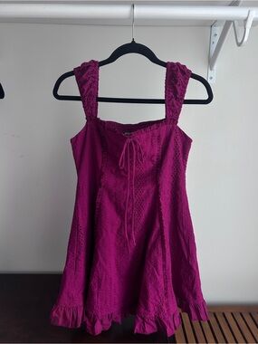wild fable Fuchsia Smocked Top